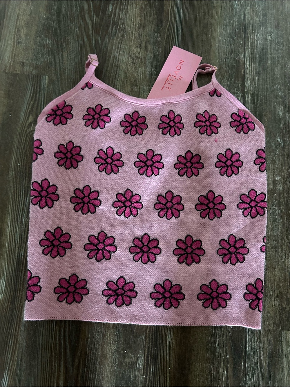 Noelle Pink Floral Knit Cami
